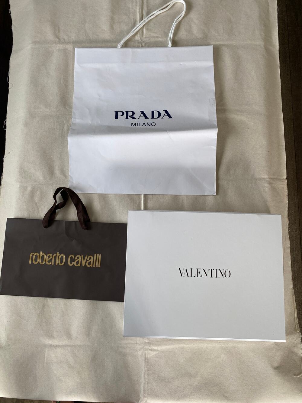 Designers Shopping Bags Bundle Prada Valentino Cavalli